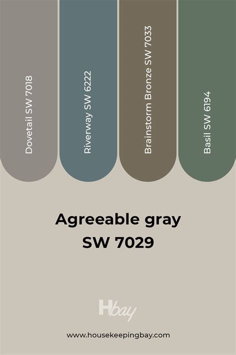 Agreeable Gray SW 7029 Coordinating Colors Riverway Brainstorm