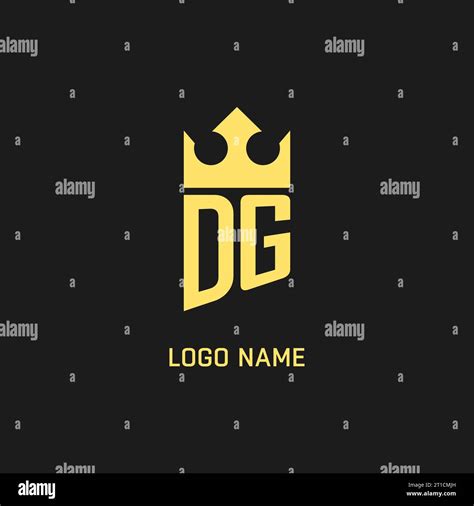 Monogram Dg Logo Shield Crown Shape Elegant And Luxury Initial Logo