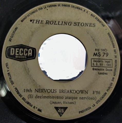 The Rolling Stones 19th Nervous Breakdown 1966 Vinyl Discogs