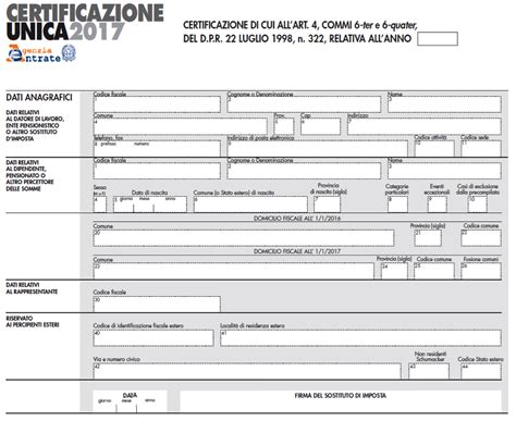 Certificazione Unica Guida Istruzioni E Tutte Le Novit