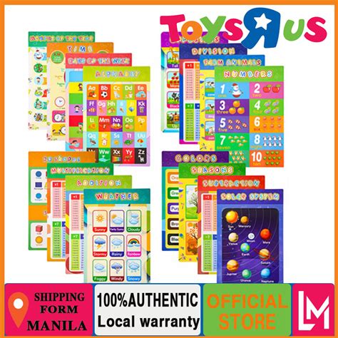 Educational Preschool Posters 16pcs Charts For Preschoolers Toddlers