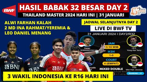 Hasil Thailand Master 2024 Hari Ini Day 2 Jesita Febi LeoNil Ke