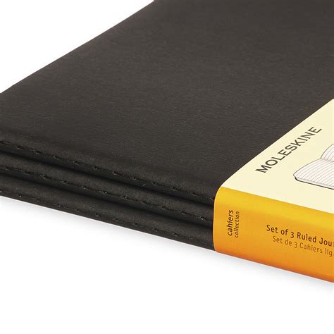 Moleskine Cahiers Extra Large Journals Plain Black Set Of 3