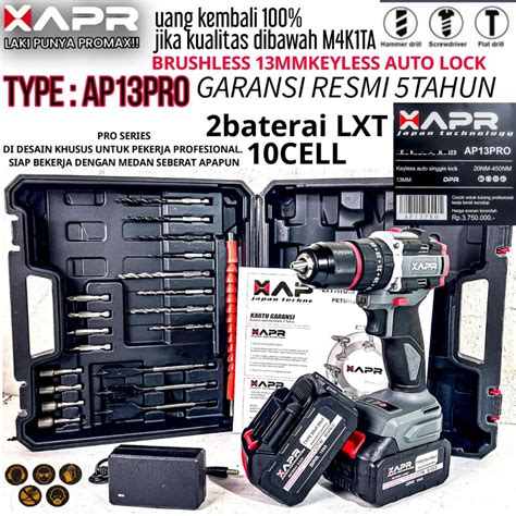 Jual APR JAPAN AP13PRO Promo Mesin Bor Baterai Cordless 88V Drill