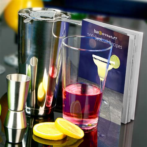 Basic Cocktail Shaker Set With Cocktail Book Cocktail Set Cocktail