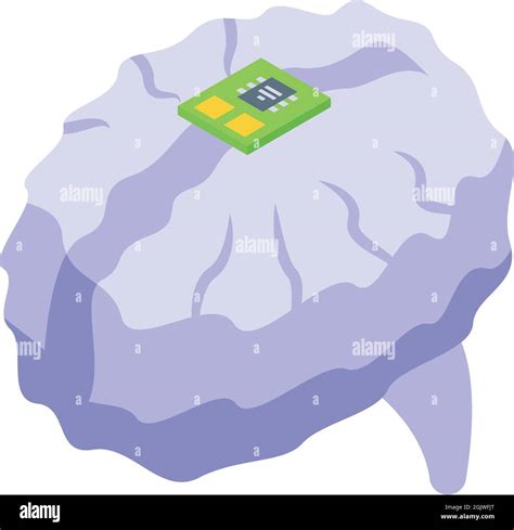 Vecteur Isom Trique De L Ic Ne Du Cerveau Du Robot Costume