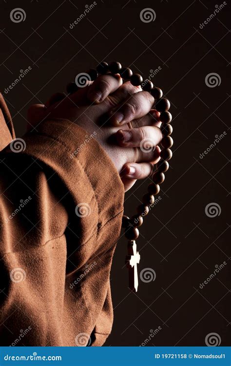 Monk With Two Hands Clasped In Prayer Royalty Free Stock Photos Image