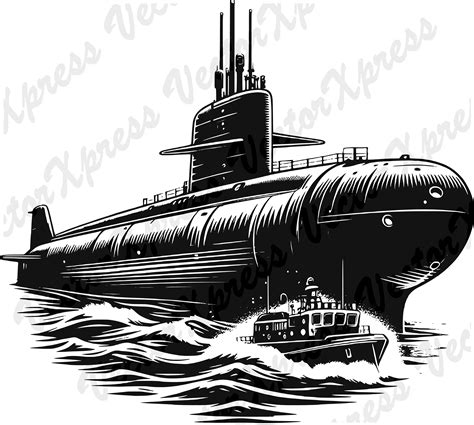 Us Military Navy Submarine Silhouette Cut Files Vector Graphic Multiple Formats High Quality