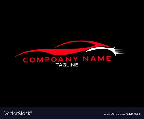 Stylish Car Logo Creative Modern Royalty Free Vector Image