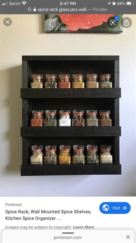 Pin By Katie Bartoo On Home Ideas Wall Mounted Spice Rack Spice