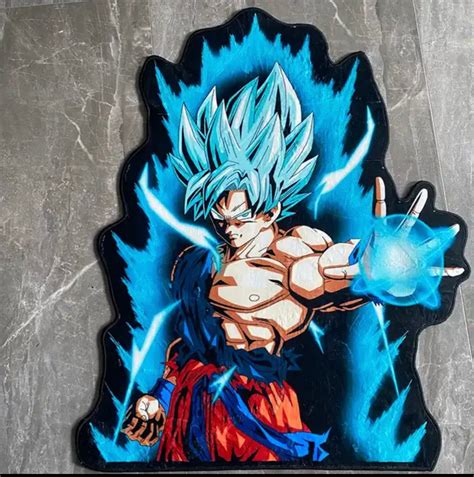 Hand Made SS Blue Goku Rugeco Friendly Rugrugs For Living Roomrugs For