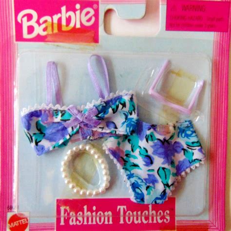 Barbie Lingerie Bra Panties Glasses Barbie Fashion Touches Purple Lingerie New In Box Vintage