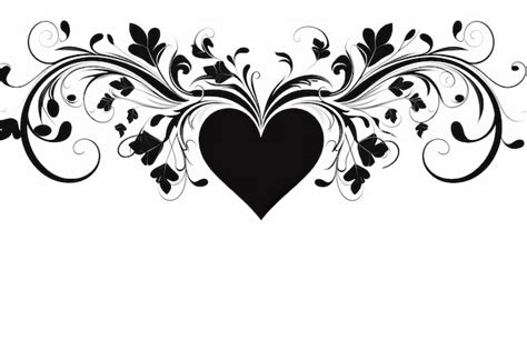 Premium Photo | Captivating Heart Border Clipart in Classic Black and ...