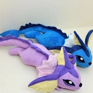 Shiny Vaporeon Plush Pokemon Plush Water Stone Pokemon Blue Pokemon ...