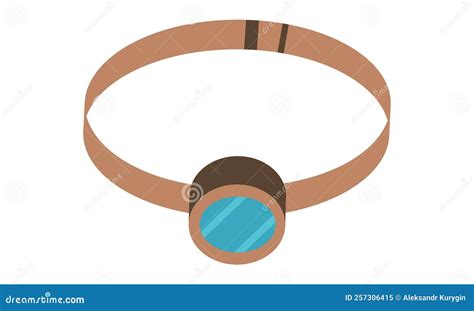 Dark Headlamp Flashlight Cartoon Vector Illustration Cartoondealer