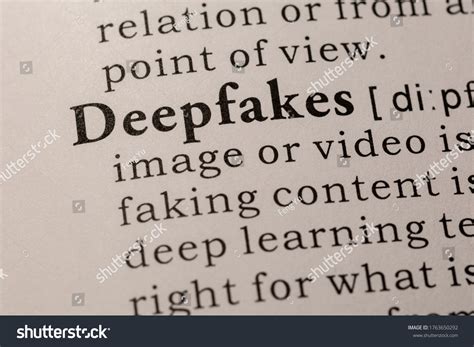 Fake Dictionary Dictionary Definition Word Deepfakes Stock Photo