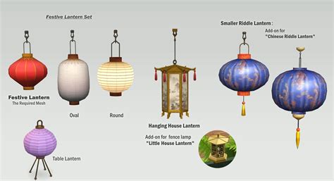 Modthesims Lantern Pack [updated] Sims 4 Custom Content Sims 4 Japanese Paper Lanterns