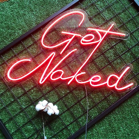 Get Naked Neon Sign Neon Wall Sign Custom Neon Sign Flex Led Etsy