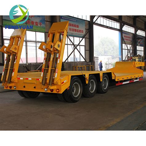 Fengyuan 3 Axles Excavator Transport Lowbed Lowboy Semi Trailer China