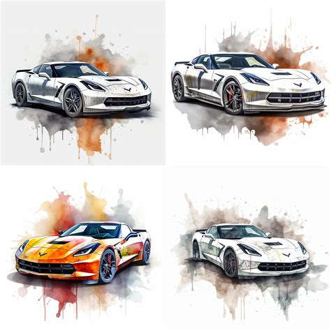 Chevrolet Corvette Stingray Clipart Bundle 24 HQ Jpgs - Etsy