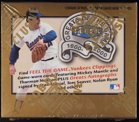 2000 Fleer Greats Of The Game Baseball Sealed Hobby Box 24ct Packs