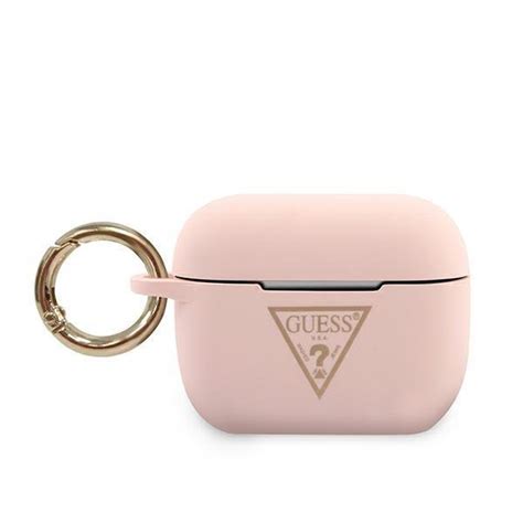 Guess Guacaplstlpi Airpods Pro Cover R Zowy Pink Silicone Triangle