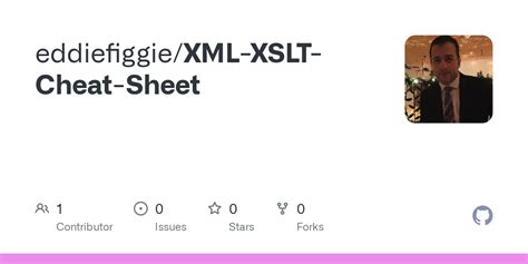 Github Eddiefiggiexml Xslt Cheat Sheet