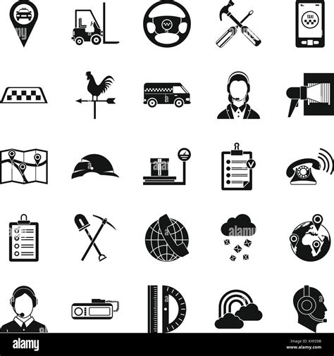 Supervisor Icons Set Simple Style Stock Vector Image And Art Alamy