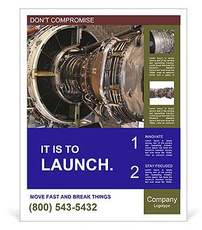 Comprehensive Exhibition Of Aircraft Jet Engine Technology Poster Template & Design ID ...