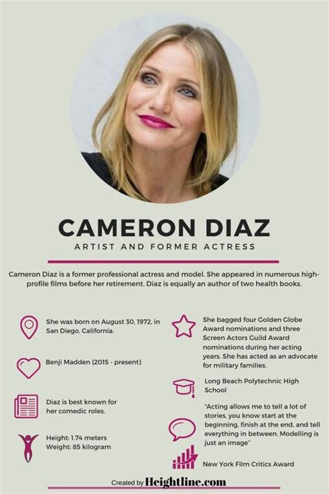 Cameron Diaz S Height Weight And Body Measurements In