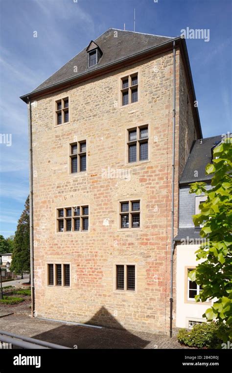 Castle Mersch Luxembourg Europe Stock Photo Alamy