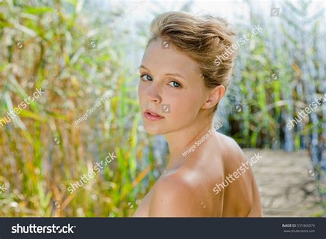 Nude Woman Standing Riverbank Stock Photo 531363079 Shutterstock