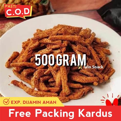 Jual Termurah Snack Kiloan Stik Basreng Pedas Asin Gurih 500 Gram