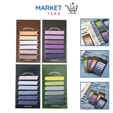 Jual Market1688 Sticky Note Gradiasi 6in1 Tempelan Kertas Catatan 120