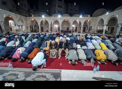 Muslims Seen Taking Part In Taraweeh Prayers During Ramadan