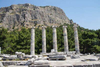 Ionic Columns Of The Temple Of Athena Polias In Ancient Priene Posters