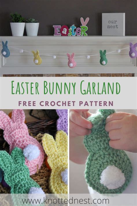 Easter Bunny Garland Free Pattern The Knotted Nest Easter Bunny