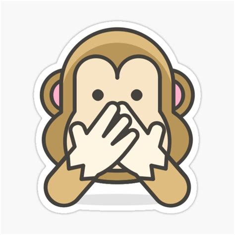 "Monkey Emoji" Sticker for Sale by Enquiinsuwotcha | Redbubble