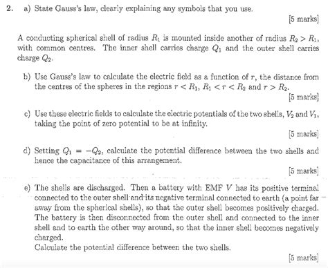 Solved A State Gauss S Law Clearly Explaining Any Chegg