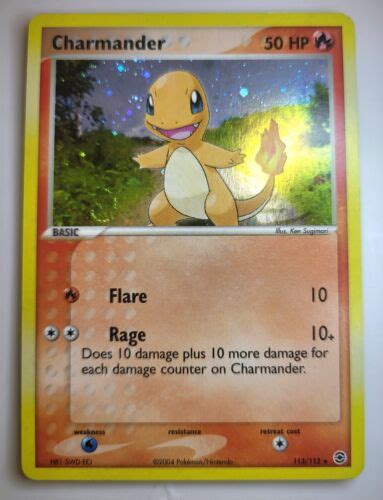 Pok Mon Tcg Charmander Ex Firered Leafgreen Holo Rare Nm Lp