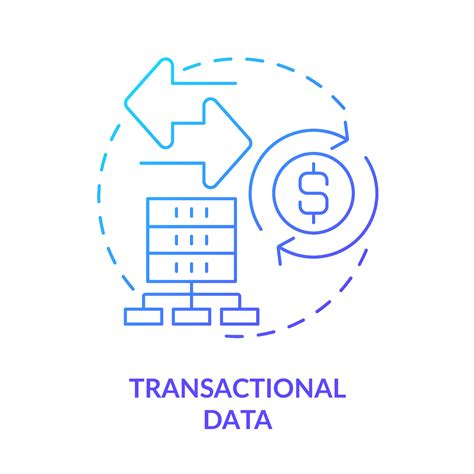 Transactional Data Blue Gradient Concept Icon Collecting Accounting