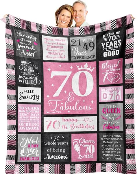 Amazon Atokker 70th Birthday Gifts For Women Blanket 70th Birthday