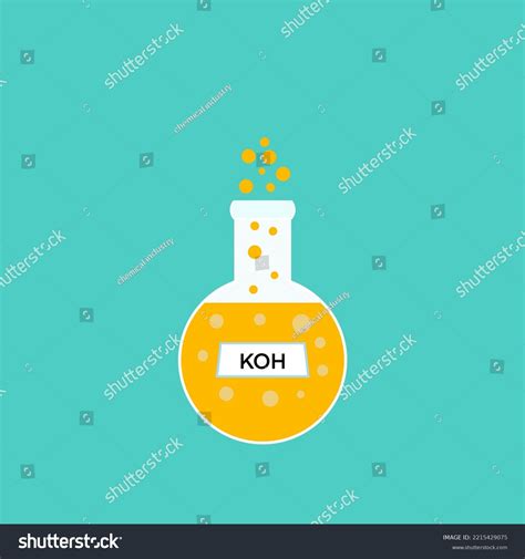 Illustration Potassium Hydroxide Glass Chemical Laboratory Stock
