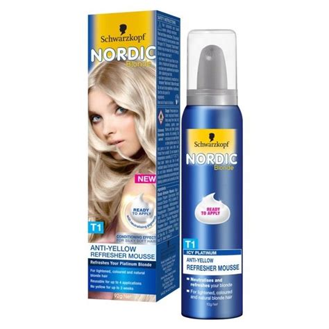 Schwarzkopf Nordic Blonde T Icy Platinum Anti Yellow Refresher Mousse Pack Nordic Blonde