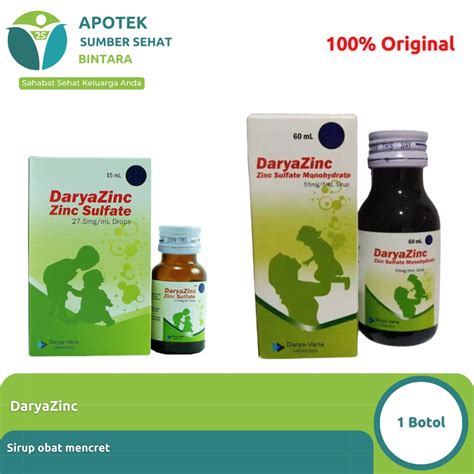 Jual Daryazinc Drop Sirup Obat Mencret Anak Shopee Indonesia