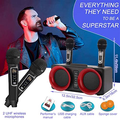 Karaoke Machine Alpowl Portable Pa Speaker System With Wireless