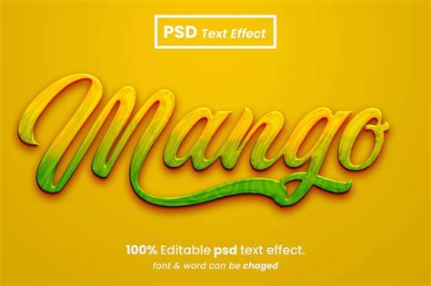 Premium Psd Mango Liquid D Text Effect