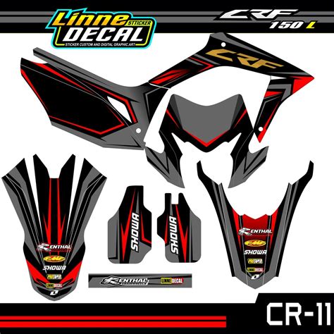 Jual Decal Sticker Custom Honda Crf L Dekal Stiker Striping Crf