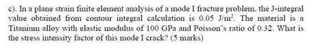 Solved C In A Plane Strain Finite Element Analysis Of A Chegg