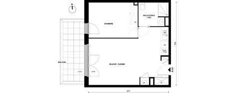 Plan appartement T2 de 46 09 m² neuf aux Les Herbiers résidence du